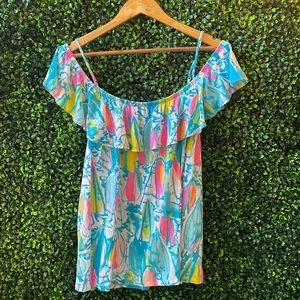 Lilly Pulitzer ruffle tank